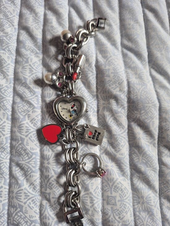 Mickey and Minnie Mouse charm bracelet watch main image 5